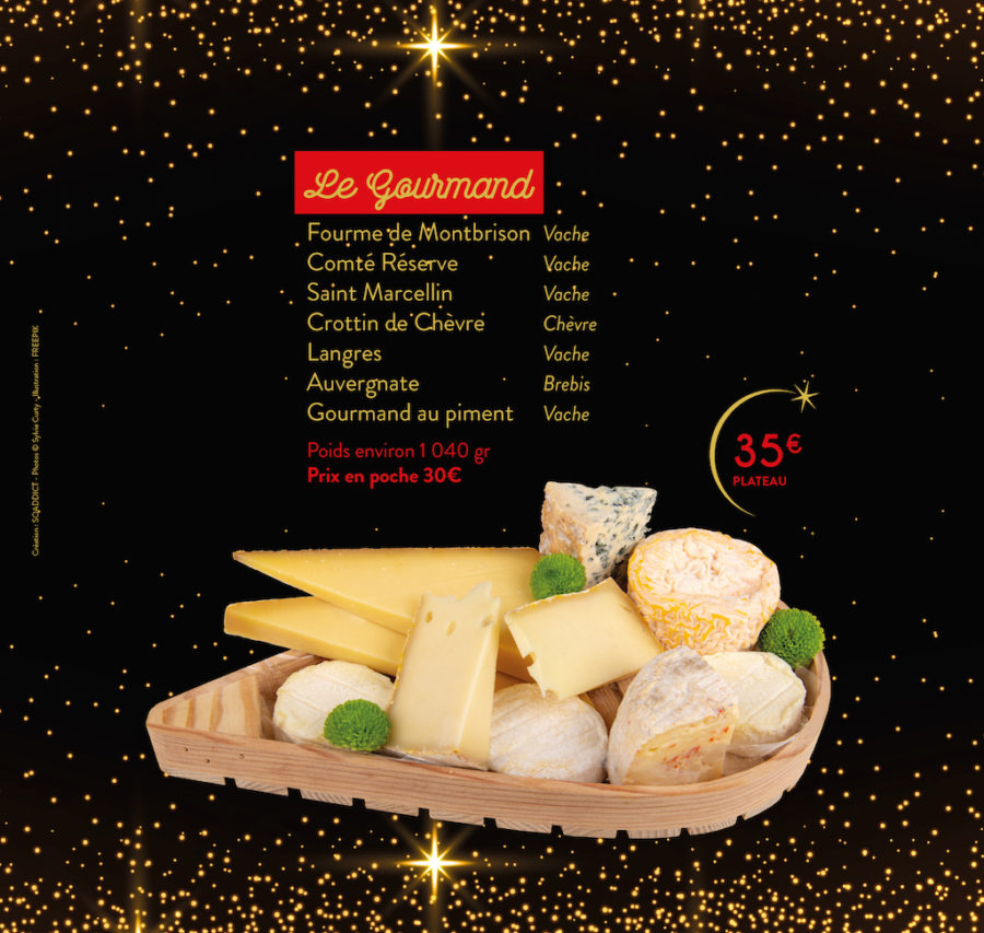Plateau fromages des fêtes de fin d’année 2019